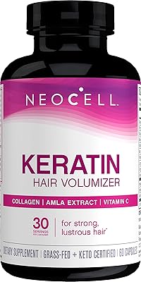 Capsules de kératine neocell pour augmenter la densité des cheveux, paquet de 60