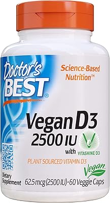 Doctor's best vitamine d3 2500 ui avec vitamine d3 sans ogm
