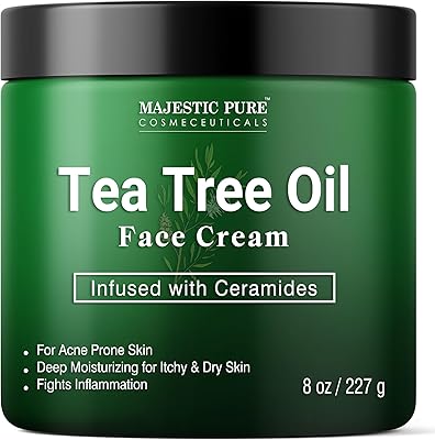 Crème pour le visage à l'huile d'arbre à thé pure majestic - qualité
