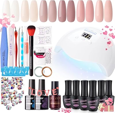 Kit de vernis à ongles gel gellen avec lumière led u v 54