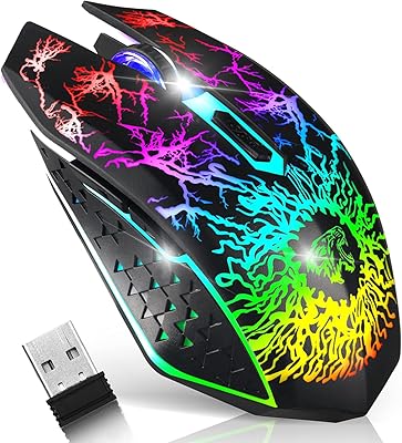 Souris de jeu sans fil vigco c10, souris de jeu rechargeable, souris optique