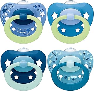 Sucette pour bébé nuk signature night & day | 18-36 mois | brille