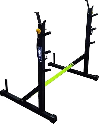 Support de squat rise up en acier avec banc pour biceps, capacité entièrement
