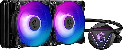 Refroidisseur liquide pour processeur msi mag curliquid 240r v2 aio tête de bloc