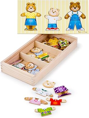Jeu de puzzle en bois familial melissa & doug bear | puzzles |
