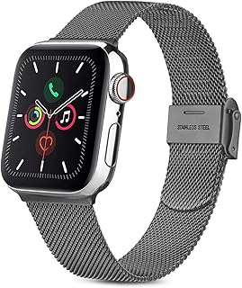 Bracelet de remplacement umeda compatible avec apple watch band 38-40-41-42-44-45 mm bracelet classique