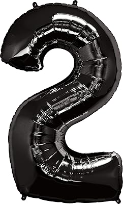 Ballon en aluminium qualtex n° 2 - 109 cm, onyx noir