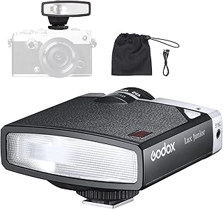 Flash speedlite rétro godox lux junior, gn12 6000k ± 200k cct, modes automatique