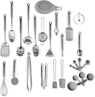 Ensemble d'ustensiles de cuisine ansia en acier inoxydable, 27 pièces, argent, ansia ss27