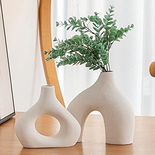 Vase en céramique blanche orchid m® pour décoration d'intérieur moderne vases