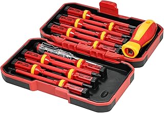 Jeu de 13 tournevis isolés interchangeables 1 000 v avec embouts