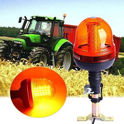Vgetting gyrophare ambre rotatif à 60 led, lumière stroboscopique flexible avec base