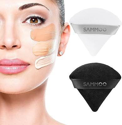 Éponge de maquillage triangulaire samo éponge douce en poudre de coton pur