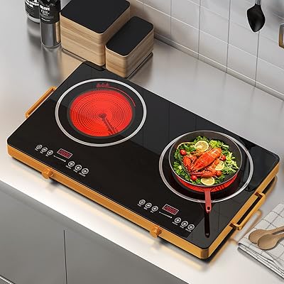 Cuisinière électrique infrarouge 4 modes de cuisson 4000 watts capteur tactile et bouton
