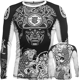 Chemise d'entraînement rash guard koi à manches longues pour hommes - no-gi jiu