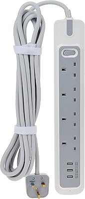 Câble d'extension d'alimentation rafid avec 3 ports usb 5 mètres