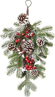 Décorations de noël en rotin pour porte et fenêtre acaliland en forme