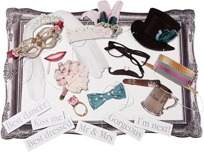 Accessoires de fête de mariage pour tables parlantes | lot de 20 multicolores