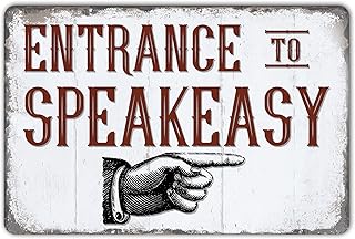 Zypeng panneau en métal vintage pour entrée du speakeasy, décoration pour parler facilement