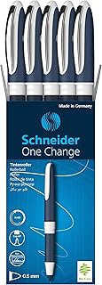 Stylo à bille rechargeable schneider 183701, paquet de 5, noir