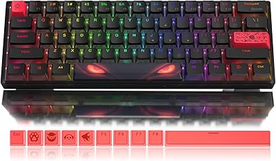 Clavier de jeu mécanique womere 60 % remplaçable à chaud avec touches pudding