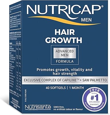 Formule avancée de croissance des cheveux nutricap pour hommes, booste la vitalité