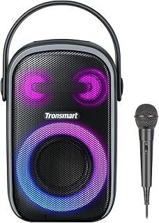 Haut-parleur bluetooth tronsmart halo 110 avec lumière, haut-parleurs portables 60 w avec caisson