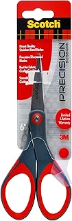Ciseaux de précision suspendus scotch 6" (1446), 6" amz3653, rouge et gris