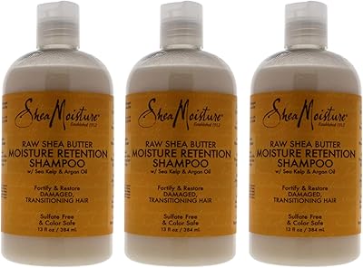 Shampooing à rétention d'humidité au beurre de karité brut (paquet de 3)