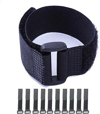 Paquet de 10 sangles de câble velcro amincissantes en nylon noir auto-adhésif avec boucle, sangles d'attache réglables et réutilisables, organisateur de fil 1x16" (1x16"). Diaytar Sénégal : Le choix, la qualité, l'économie réunis