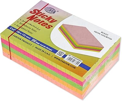 Cahier adhésif fis® 4x6 pouces paquet de 5 règle en 5