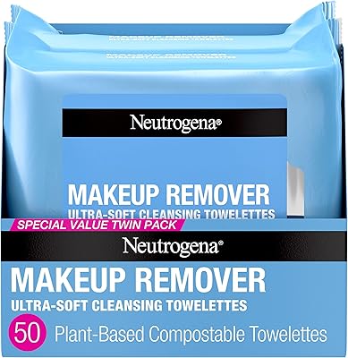 Lingettes nettoyantes et démaquillantes pour le visage neutrogena, lingettes nettoyantes quotidiennes pour l'élimination
