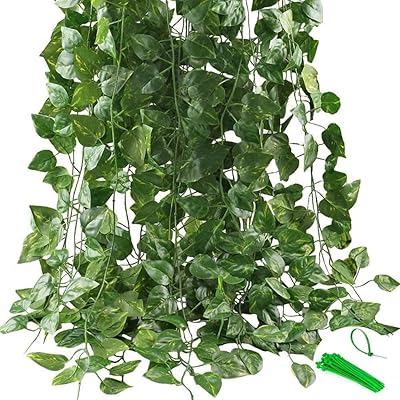 Feuilles de lierre artificielles mamo bear 12 brins de 787 pieds couronnes suspendues