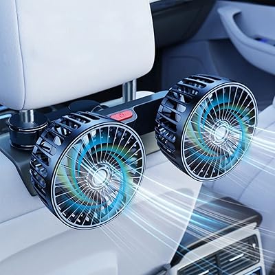 Ventilateur de refroidissement de voiture usb réglable à 360 degrés avec pince double