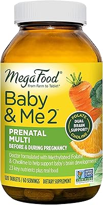 Megafood baby & me vitamine 2 pré et postnatale supplément de fer