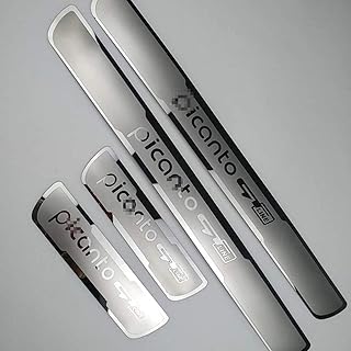 4 pièces garniture de couverture de porte de voiture en acier inoxydable