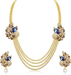 Ensemble collier ras du cou élégant plaqué or pour femme