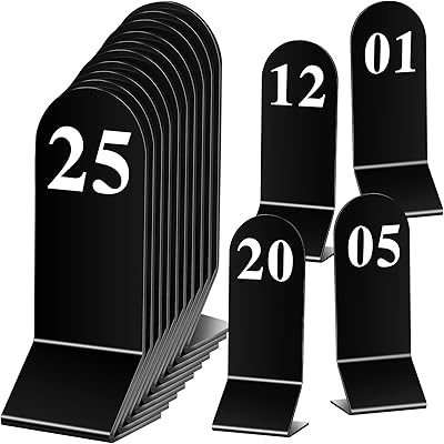 25 pièces numéros de table 1-25 cartes tente en acrylique double. Achetez en toute sérénité sur Diaytar