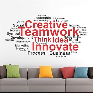 Travail d'équipe stikme bureau inspirant motivant créatif autocollant mural coloré