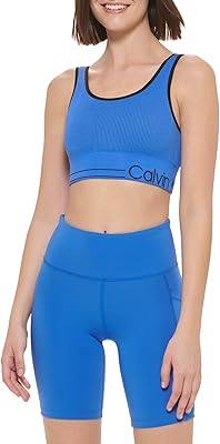 Soutien-gorge de sport performance à impact moyen pour femmes avec bonnets amovibles, blue