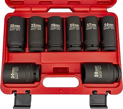 Niko 02460a jeu de douilles pour tournevis profonds, taille 3/4", 8 pièces, assortiment