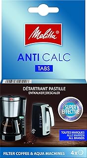 Comprimés décalcifiants melita anti-calc pour machines à café et bouilloires, 4 x 12