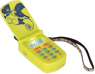 Jouet de téléphone portable b toys téléphone à clapet interactif lumières et sons