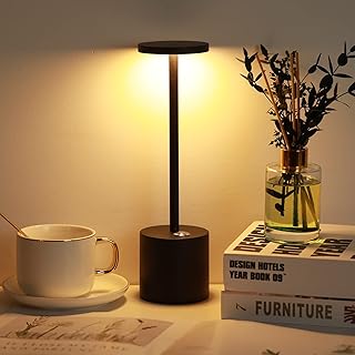 Lampe de table sans fil, 11 pouces rechargeable par batterie usb 6000 mah