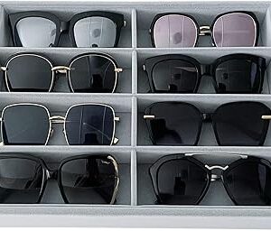 Svidisplay grand plateau de rangement pour lunettes en velours de haute qualité avec compartiments réorganisables et organisateur de bijoux empilable. Plus de choix, moins de dépenses avec Diaytar