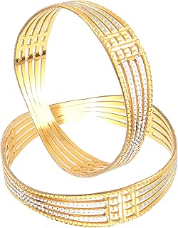 4 bracelets créoles plaqués or bicolores pour un usage quotidien pour femmes