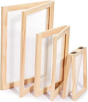 3 modèles de fabrication de papier en bois kit d'écran papier cadre tailles