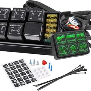 Clavier à 6 commutateurs, boîtier de commande de circuit universel nrider, interrupteur à bouton-poussoir, boîtier tactile ipod pour jeep camion atv utv suv voiture. Diaytar : Le e-commerce qui respecte votre budget