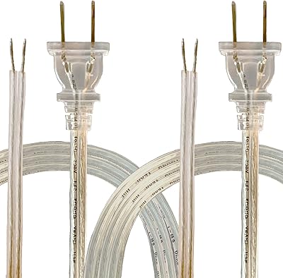 Cordon de lampe royal designs avec fiche moulée extrémités dénudées prêtes pour le câblage