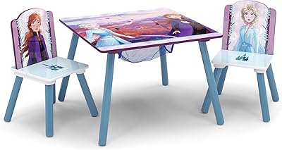 Table pour enfants delta kids avec panier de rangement et 2 chaises parfaite